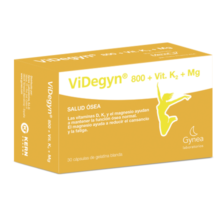 ViDegyn® 800 + vitamina K + Magnesio. Complemento alimenticio para estados carenciales de Vitamina D.