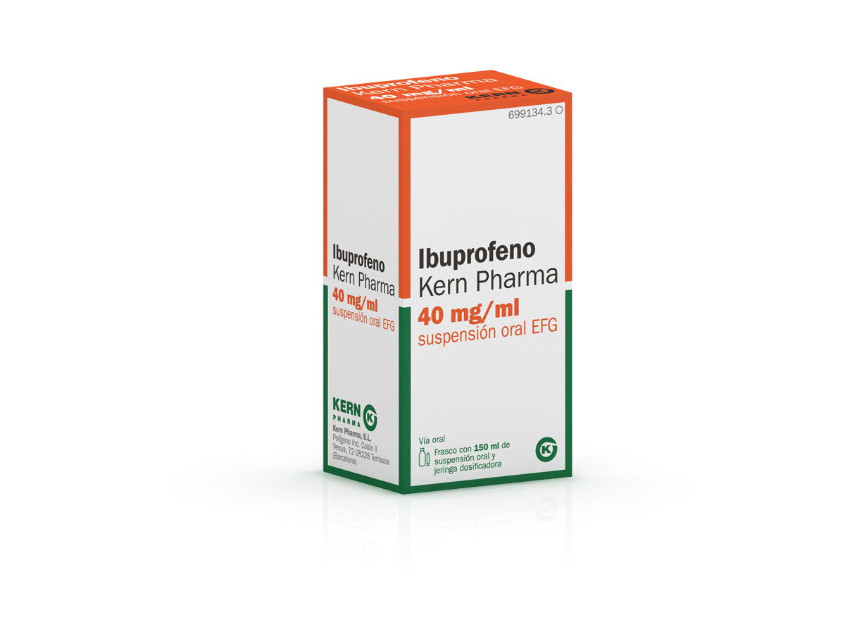 Lingüística Final Brillante Ibuprofeno Kern Pharma EFG 40 mg-ml, 150 ml