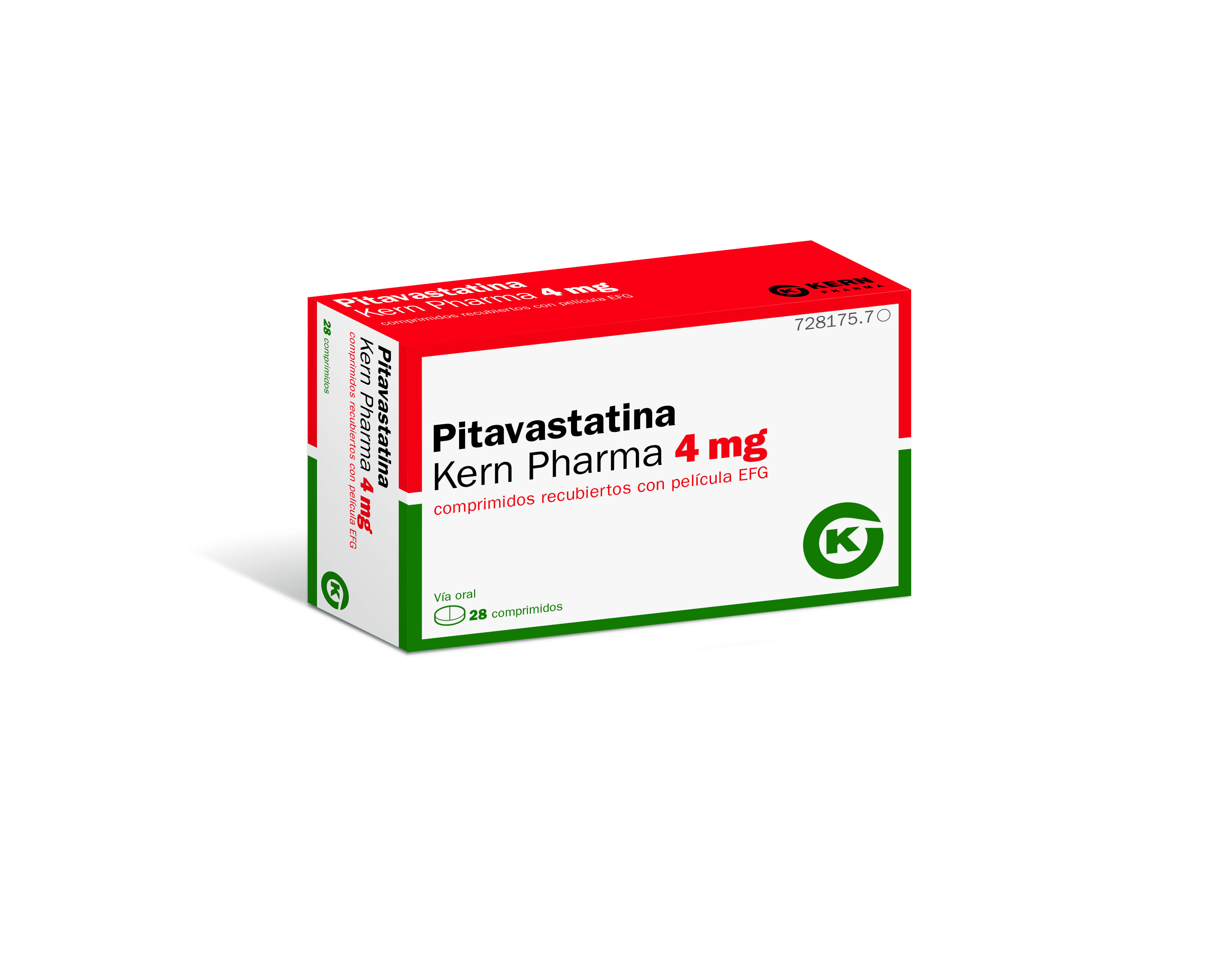 Pitavastatina Kern Pharma 4mg Comprimidos Recubiertos Con Pel cula EFG 