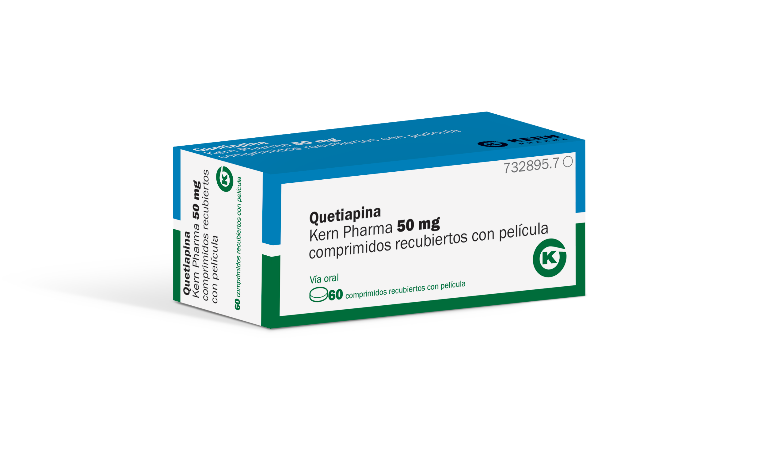 QUETIAPINA KERN PHARMA EFG 50 MG, 60 COMPR. RECUB.