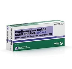 Claritromicina Unida Kern Pharma EFG 500 mg 14 compr. liber. modif.