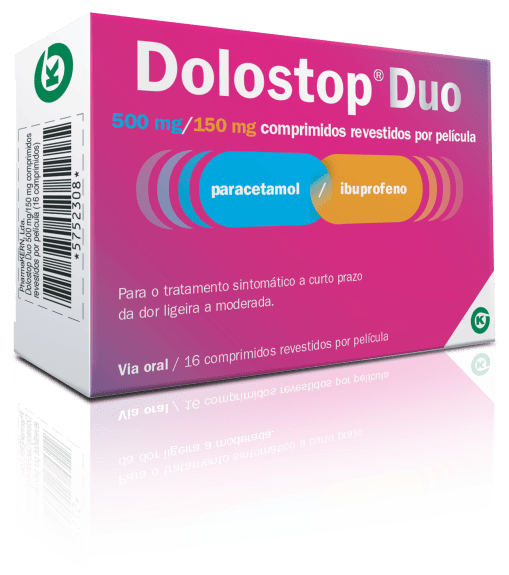 Dolostop Duo 150 mg + 500 mg Comprimido revestido por película
