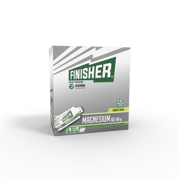 Finisher® MAGNESIUM, caja 12 geles, sabor limón