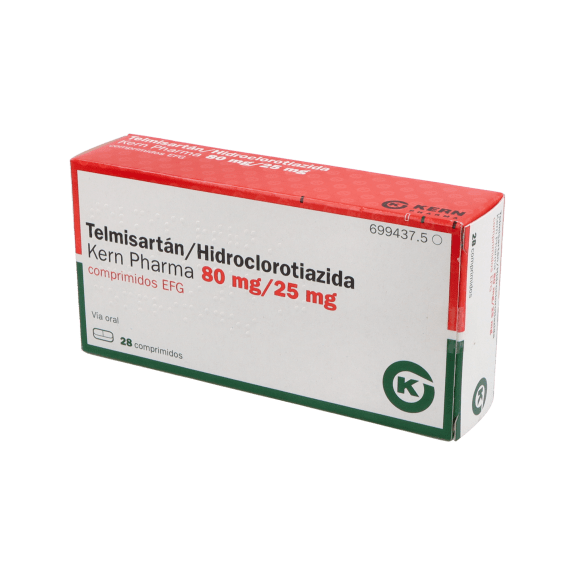 Telmisartan-Hidroclorotiazido Kern Pharma EFG 80 mg-25 mg, 28 compr.