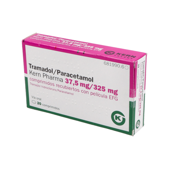 Tramadol-Paracetamol Kern Pharma EFG 37,5 mg-325 mg, 20 compr. recub.