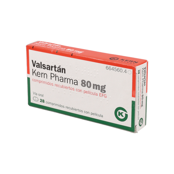 Valsartán Kern Pharma EFG 80 mg, 28 compr. recub.
