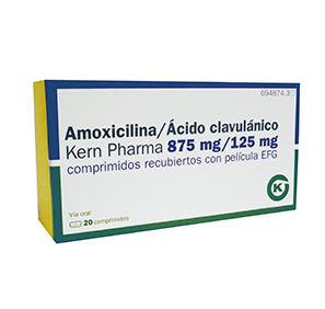 Amoxicilina-Ácido Clavulánico Kern Pharma EFG 875 mg-125 mg, 20 compr.  recub.