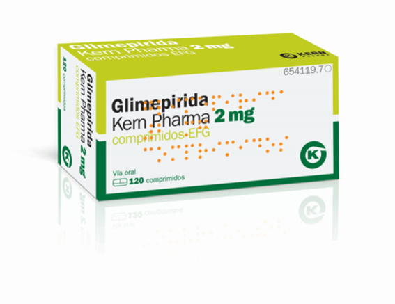 Glimepirida Kern Pharma EFG 2 Mg 120 Compr Recub 