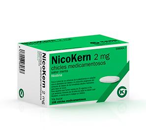 NicoKern 2 mg, 108 chicles medicament. sabor menta
