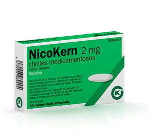 NicoKern 2 mg, 24 chicles medicament. sabor menta
