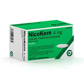 NicoKern 4 mg, 108 chicles medicament. sabor menta