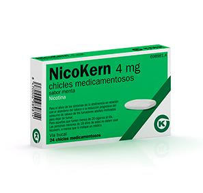 NicoKern 4 mg, 24 chicles medicament. sabor menta
