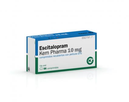 Escitalopram Kern Pharma EFG 10 mg 56 compr. recub.