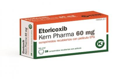 ETORICOXIB KERN PHARMA 60 MG COMPRIMIDOS RECUBIERTOS CON PELICULA EFG