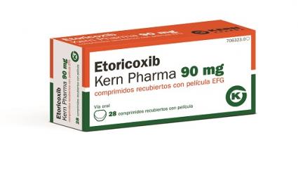 ETORICOXIB KERN PHARMA 90 MG COMPRIMIDOS RECUBIERTOS CON PELICULA EFG