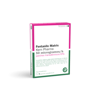 FENTANILO MATRIX KERN PHARMA 50 microgramos/h parches transdérmicos EFG, 5 parches