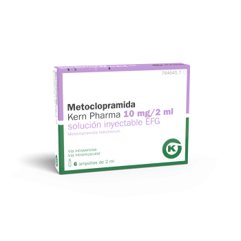 METOCLOPRAMIDA KERN PHARMA 10mg/2ml sol. inyectable EFG, 6 ampollas de 2 ml