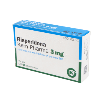 Risperidona Kern Pharma EFG 3 mg, 60 compr. recub.