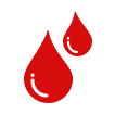 Icono de gotas de sangre